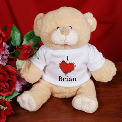 I Love Personalized Teddy Bear